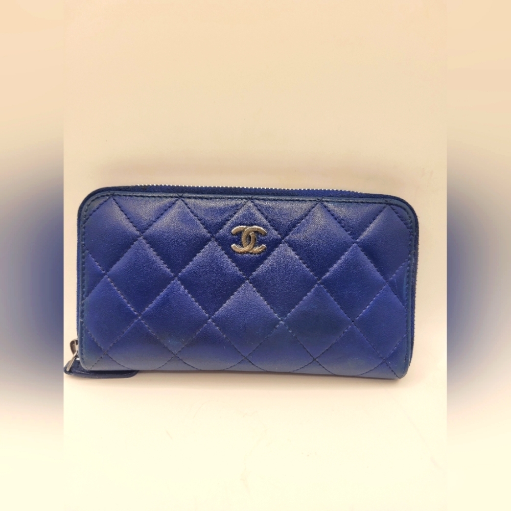 Chanel Zip Lambskin Wallet